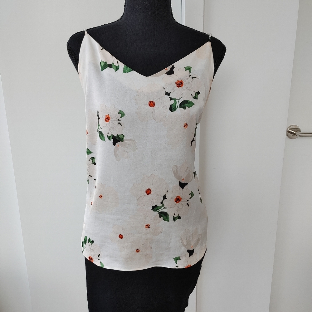 White floral cami